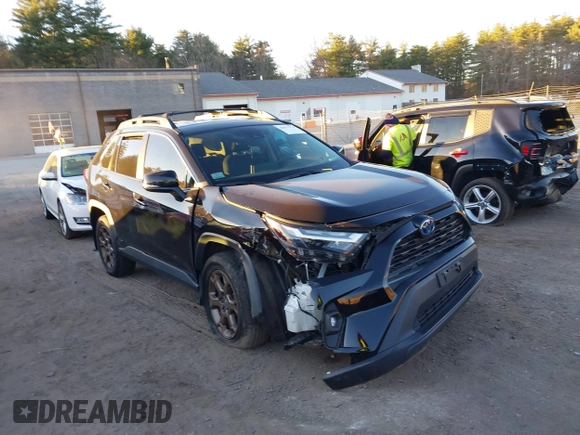2023 Toyota RAV4 Hybrid XLE with VIN 2T3UWRFV1PW185916, listed as a IAAI auction lot 40877774 with 88,564 mi miles. Bid and sale history available at carsss.com. Image 1.