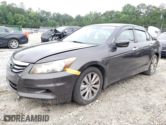 2011 Honda Accord EX-L with VIN 1HGCP3F8XBA011819, listed as a Copart auction lot 60412625 with 164,931 mi miles and Salvage title. Bid and sale history available at DreamBid. Image 1.
