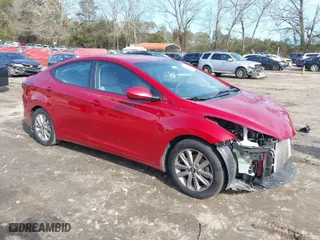 2016 Hyundai Elantra SE with VIN KMHDH4AE7GU598758, listed as a IAAI auction lot 38306152 with 103,202 mi miles. Bid and sale history available at carsss.com. Image 1.