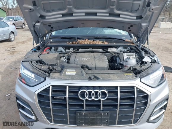 2023 Audi Q5 Premium with VIN WA1ABAFY0P2160860, listed as a IAAI auction lot 41621227 with 19,134 mi miles. Bid and sale history available at carsss.com. Image 10.