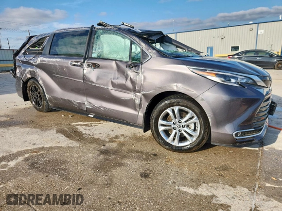 2023 Toyota Sienna Platinum with VIN 5TDESKFC1PS107059, listed as a Copart auction lot 59583485 with Not provided miles and Salvage title. Bid and sale history available at DreamBid. Image 4.