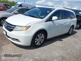 2014 Honda Odyssey EX-L with VIN 5FNRL5H69EB048867, listed as a IAAI auction lot 42190464 with 172,487 mi miles and . Bid and sale history available at carsss.com. Image 17.