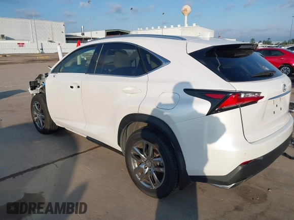 2015 Lexus NX 200t with VIN JTJYARBZ4F2017376, listed as a IAAI auction lot 41058612 with 55,471 mi miles. Bid and sale history available at carsss.com. Image 3.