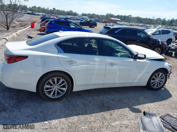 2018 Infiniti Q50 2.0t LUXE with VIN JN1CV7AP6JM240637, listed as a IAAI auction lot 41677406 with NaN miles. Bid and sale history available at carsss.com. Image 13.