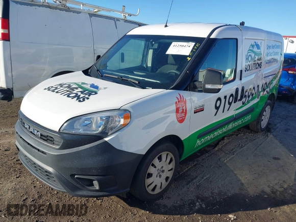 2020 Ram ProMaster City Cargo Van Tradesman with VIN ZFBHRFABXL6S36073, listed as a IAAI auction lot 41250474 with 78,134 mi miles. Bid and sale history available at carsss.com. Image 2.
