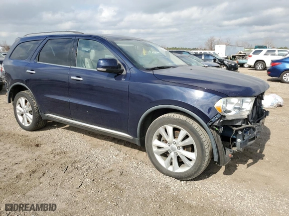 2013 Dodge Durango Crew with VIN 1C4SDHDT3DC697734, listed as a Copart auction lot 43588155 with 150,720 mi miles and Salvage Title. Bid and sale history available at carsss.com. Image 4.
