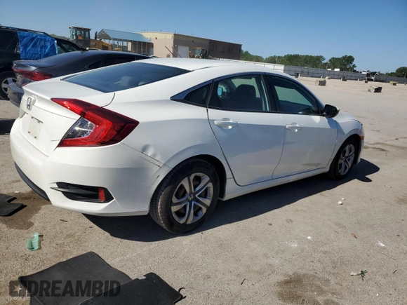2017 Honda Civic LX with VIN 19XFC2F51HE224834, listed as a Copart auction lot 57951885 with 124,041 mi miles and Salvage title. Bid and sale history available at DreamBid. Image 3.