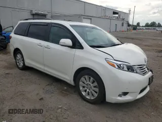2015 Toyota Sienna Limited with VIN 5TDDK3DCXFS114465, listed as a Copart auction lot 54155605 with 105,937 mi miles and Salvage Title. Bid and sale history available at DreamBid. Image 4.