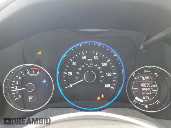 2016 Honda HR-V EX-L w/Navi with VIN 3CZRU6H7XGM730421, listed as a Copart auction lot 50185644 with 100,393 mi miles and Salvage Title. Bid and sale history available at carsss.com. Image 9.