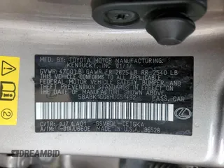 2017 Lexus ES with VIN 58ABK1GG8HU051492, listed as a Copart auction lot 47667255 with 112,340 mi miles and Salvage Title. Bid and sale history available at carsss.com. Image 12.