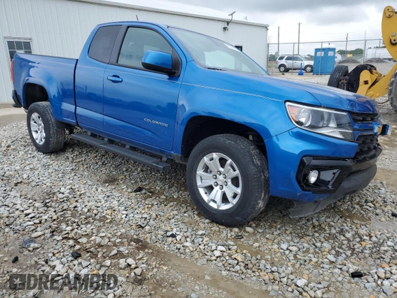 2021 Chevrolet Colorado 2WD LT with VIN 1GCHSCEA7M1123021, listed as a Copart auction lot 59622885 with 46,029 mi miles and Salvage title. Bid and sale history available at DreamBid. Image 4.