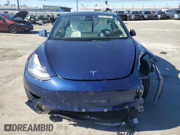 2022 Tesla Model 3 Long Range with VIN 5YJ3E1EB2NF243381, listed as a Copart auction lot 48917265 with 25,865 mi miles and Salvage Title. Bid and sale history available at DreamBid. Image 5.