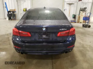 2018 BMW 5 Series 530e xDrive with VIN WBAJB1C50JB084044, listed as a Copart auction lot 53047185 with Not Provided miles and Salvage Title. Bid and sale history available at carsss.com. Image 6.