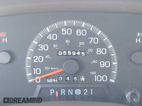 1997 Ford F-150 XL with VIN 1FTDX18W7VKB72498, listed as a IAAI auction lot 41390245 with 55,945 mi miles. Bid and sale history available at carsss.com. Image 16.