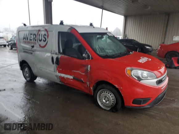 2022 Ram ProMaster City Cargo Tradesman with VIN ZFBHRFAB8N6Y12889, listed as a Copart auction lot 43399235 with Not Provided miles and Salvage Title. Bid and sale history available at DreamBid. Image 4.