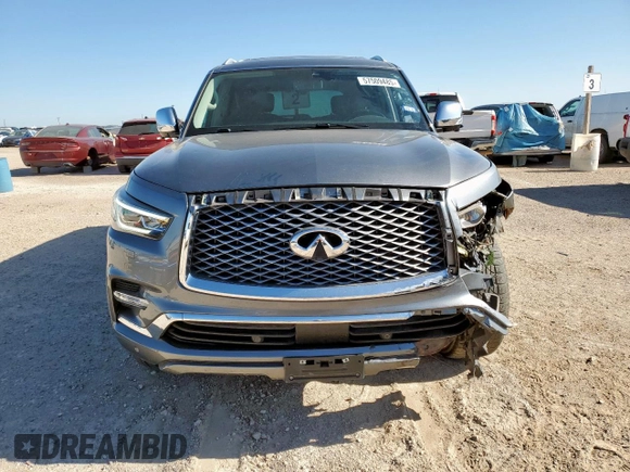 2018 Infiniti QX80 with VIN JN8AZ2NEXJ9195620, listed as a Copart auction lot 57509485 with 92,051 mi miles and Clean title. Bid and sale history available at DreamBid. Image 5.