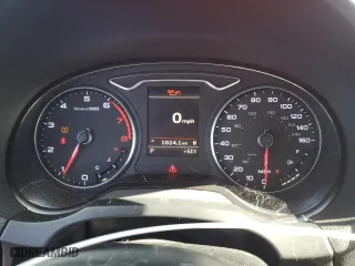2015 Audi A3 2.0T Premium with VIN WAUBFGFF3F1122931, listed as a Copart auction lot 50592935 with 1,024 mi miles and Salvage Title. Bid and sale history available at carsss.com. Image 9.