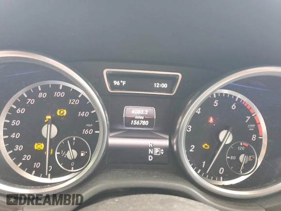2013 Mercedes-Benz M 350 with VIN 4JGDA5JB8DA240906, listed as a Copart auction lot 60543585 with 156,780 mi miles and Clean title. Bid and sale history available at DreamBid. Image 9.