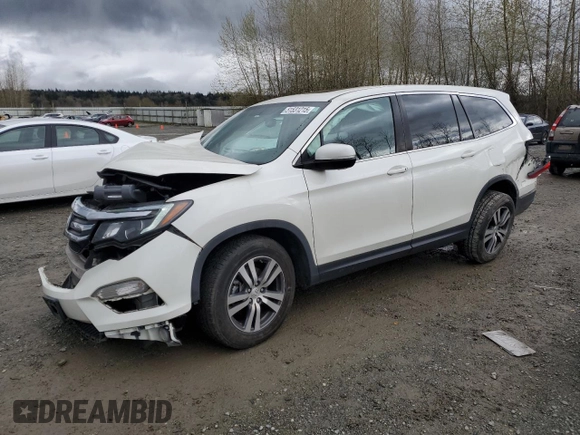 2017 Honda Pilot EX-L with VIN 5FNYF6H57HB061878, listed as a Copart auction lot 51531215 with 95,986 mi miles and Salvage Title. Bid and sale history available at DreamBid. Image 1.