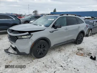 2022 Kia Sorento X-Line S with VIN 5XYRLDLC7NG142360, listed as a Copart auction lot 42217865 with 49,116 mi miles and Non Repairable. Bid and sale history available at carsss.com. Image 1.