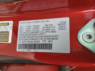 2021 Acura RDX w/A-Spec Package с VIN 5J8TC1H6XML009250, выставлен на аукционе Copart как лот 86872864 с пробегом 47 532 миль миль и Списание • Salvage title. История ставок и продаж доступна на DreamBid. Изображение 14.
