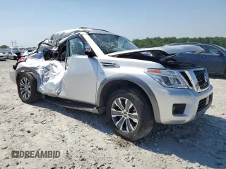 2019 Nissan Armada SL z VIN JN8AY2ND4K9087456, wystawiony jako Copart lot #53859545 z przebiegiem Nie podano mil oraz Szkoda całkowita • Salvage title. Historia ofert i sprzedaży dostępna na DreamBid. Obrazek 4.