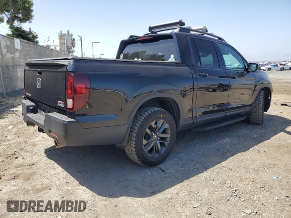2021 Honda Ridgeline Sport with VIN 5FPYK3F18MB006111, listed as a Copart auction lot 57152215 with 80,954 mi miles and Salvage title. Bid and sale history available at DreamBid. Image 3.