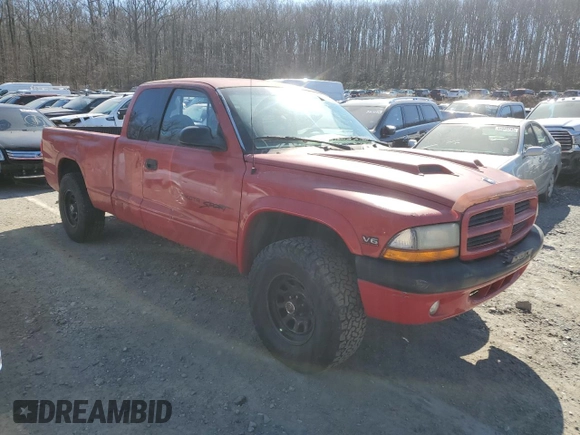 2000 Dodge Dakota SLT with VIN 1B7GG22X5YS700953, listed as a Copart auction lot 46275045 with 132,111 mi miles and Salvage Title. Bid and sale history available at DreamBid. Image 4.