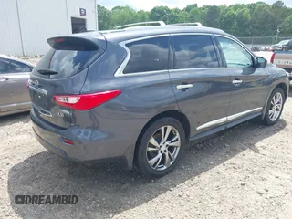 2013 Infiniti JX35 with VIN 5N1AL0MM7DC338388, listed as a IAAI auction lot 42122454 with 184,715 mi miles. Bid and sale history available at carsss.com. Image 4.