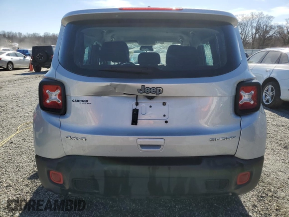 2021 Jeep Renegade Upland with VIN ZACNJDAB2MPN21535, listed as a Copart auction lot 46889645 with 17,333 mi miles and Salvage title. Bid and sale history available at DreamBid. Image 6.