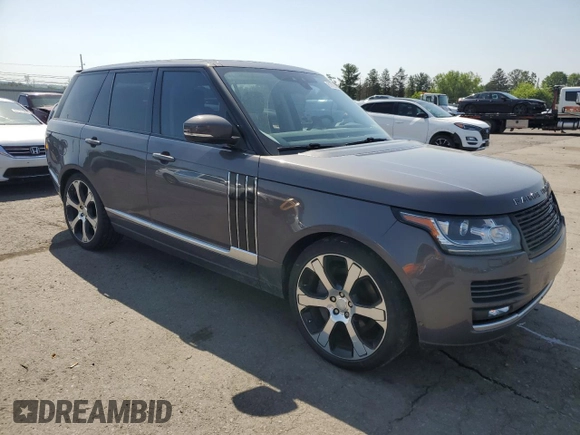 2017 Land Rover Range Rover with VIN SALGS2FE3HA359431, listed as a Copart auction lot 61728395 with 75,210 mi miles and Salvage title. Bid and sale history available at DreamBid. Image 4.