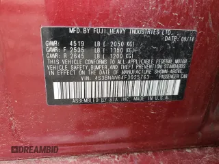 2015 Subaru Legacy Limited with VIN 4S3BNAN64F3025763, listed as a Copart auction lot 57325965 with 64,494 mi miles and Salvage title. Bid and sale history available at DreamBid. Image 12.