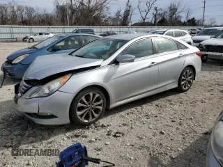 2014 Hyundai Sonata SE with VIN 5NPEC4AC2EH855435, listed as a Copart auction lot 42081724 with 130,917 mi miles and Salvage Title. Bid and sale history available at DreamBid. Image 1.