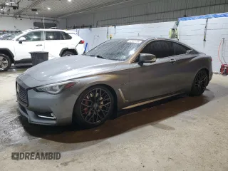2017 Infiniti Q60 Red Sport 400 with VIN JN1FV7EL0HM701619, listed as a Copart auction lot 82981704 with 58,798 mi miles and Salvage Title. Bid and sale history available at carsss.com. Image 1.