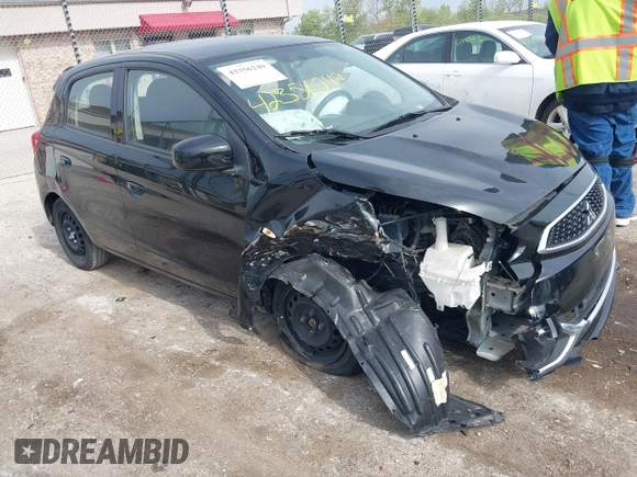 2019 Mitsubishi Mirage ES z VIN ML32A3HJ6KH015050, wystawiony jako IAAI lot #42356249 z przebiegiem 54 075 mil mil oraz . Historia ofert i sprzedaży dostępna na DreamBid. Obrazek 1.