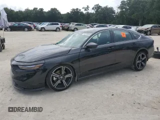 2025 Honda Accord Sport with VIN 1HGCY2F59SA050107, listed as a Copart auction lot 63155005 with 258 mi miles and Salvage title. Bid and sale history available at DreamBid. Image 1.
