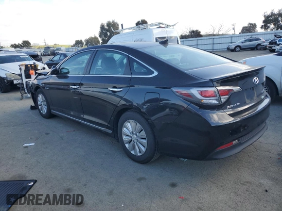 2017 Hyundai Sonata Hybrid SE with VIN KMHE24L10HA047610, listed as a Copart auction lot 43285595 with 143,787 mi miles and Salvage Title. Bid and sale history available at carsss.com. Image 2.