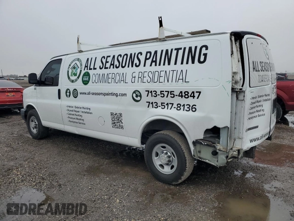 2017 Chevrolet Express Cargo Van with VIN 1GCWGBFG8H1161532, listed as a Copart auction lot 42099735 with 103,374 mi miles and Salvage Title. Bid and sale history available at carsss.com. Image 2.