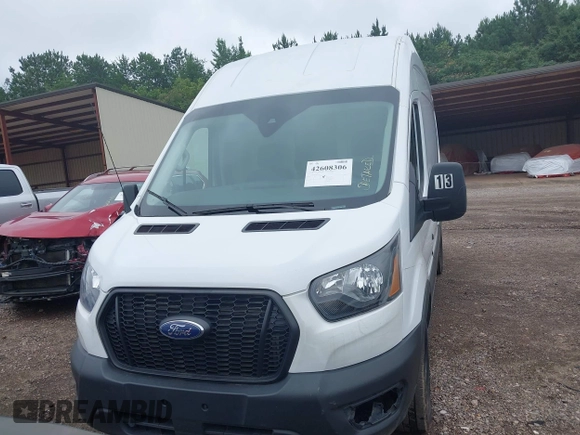 2023 Ford Transit Cargo with VIN 1FTBR1X8XPKA13479, listed as a IAAI auction lot 42608306 with 61,767 mi miles and . Bid and sale history available at DreamBid. Image 12.