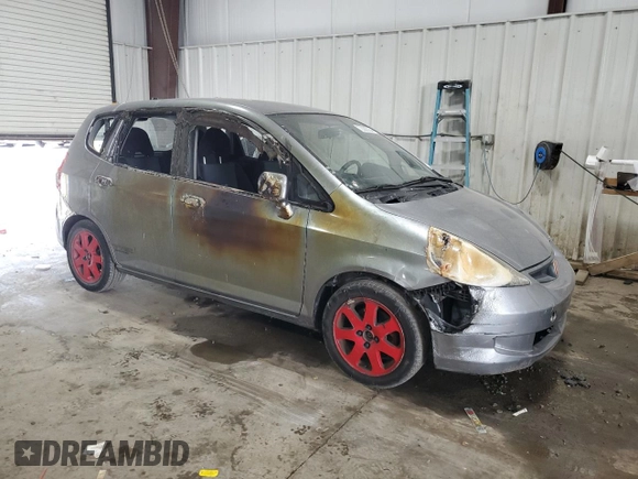 2007 Honda Fit with VIN JHMGD38437S002477, listed as a Copart auction lot 72065034 with 59,192 mi miles and Salvage Title. Bid and sale history available at carsss.com. Image 4.