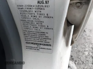1998 Isuzu Rodeo S с VIN 4S2CM58W4W4303926, выставлен на аукционе IAAI как лот 41908569 с пробегом 212 353 миль миль и . История ставок и продаж доступна на DreamBid. Изображение 9.