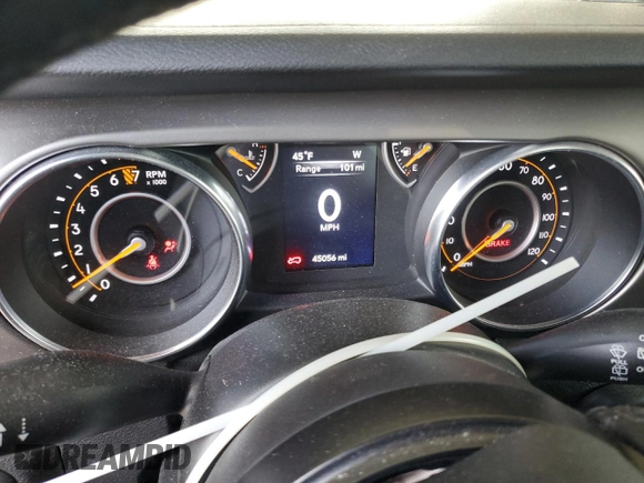 2020 Jeep Wrangler Sport S with VIN 1C4GJXAG4LW174753, listed as a Copart auction lot 52050005 with 45,056 mi miles and Salvage title. Bid and sale history available at DreamBid. Image 9.