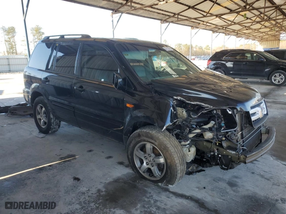 2007 Honda Pilot EX-L with VIN 5FNYF28587B031666, listed as a Copart auction lot 48123895 with 0 mi miles and Salvage Title. Bid and sale history available at carsss.com. Image 4.