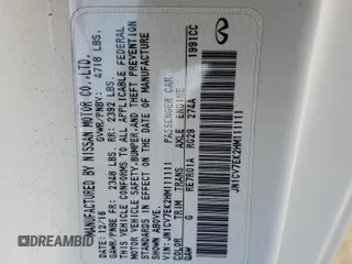 2017 Infiniti Q60 Premium with VIN JN1CV7EK2HM111111, listed as a Copart auction lot 44327985 with 83,511 mi miles and Salvage title. Bid and sale history available at DreamBid. Image 12.