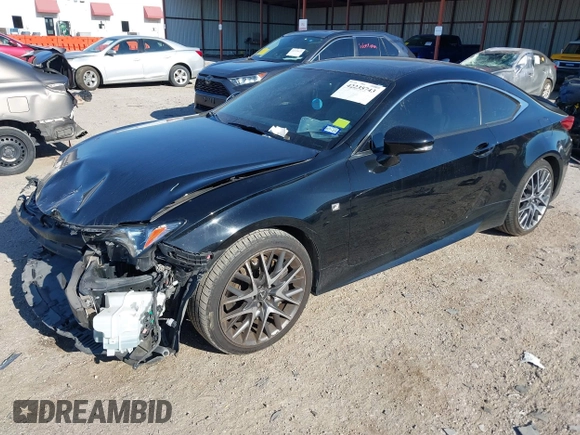 2015 Lexus RC 350 F Sport with VIN JTHHE5BC3F5004742, listed as a IAAI auction lot 42235743 with 108,388 mi miles and . Bid and sale history available at DreamBid. Image 2.