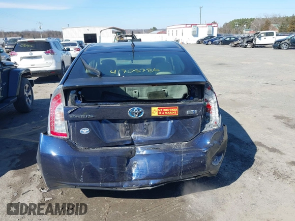 2013 Toyota Prius One with VIN JTDKN3DU9D0351178, listed as a IAAI auction lot 41705786 with 98,524 mi miles. Bid and sale history available at carsss.com. Image 16.