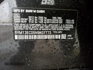 2022 BMW X3 M z VIN 5YM13EC05N9K07773, wystawiony jako Copart lot #37637963 z przebiegiem Nie podano mil oraz . Historia ofert i sprzedaży dostępna na DreamBid. Obrazek 15.