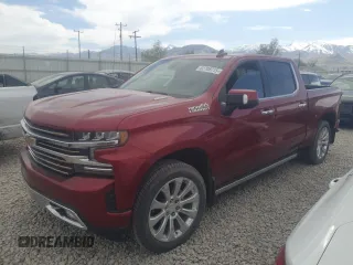 2021 Chevrolet Silverado 1500 High Country with VIN 3GCUYHET2MG141357, listed as a Copart auction lot 52708715 with 55,021 mi miles and Clean Title. Bid and sale history available at carsss.com. Image 1.