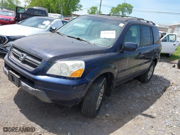 2004 Honda Pilot EX with VIN 2HKYF18554H562167, listed as a IAAI auction lot 42045178 with 146,828 mi miles. Bid and sale history available at carsss.com. Image 6.