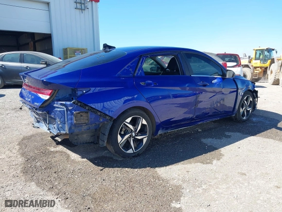 2023 Hyundai Elantra Limited with VIN KMHLP4AG1PU372487, listed as a IAAI auction lot 41752323 with 77,212 mi miles. Bid and sale history available at carsss.com. Image 4.